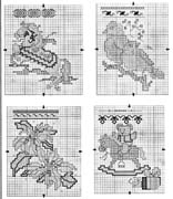 Schema punto croce Mini Calze 1f