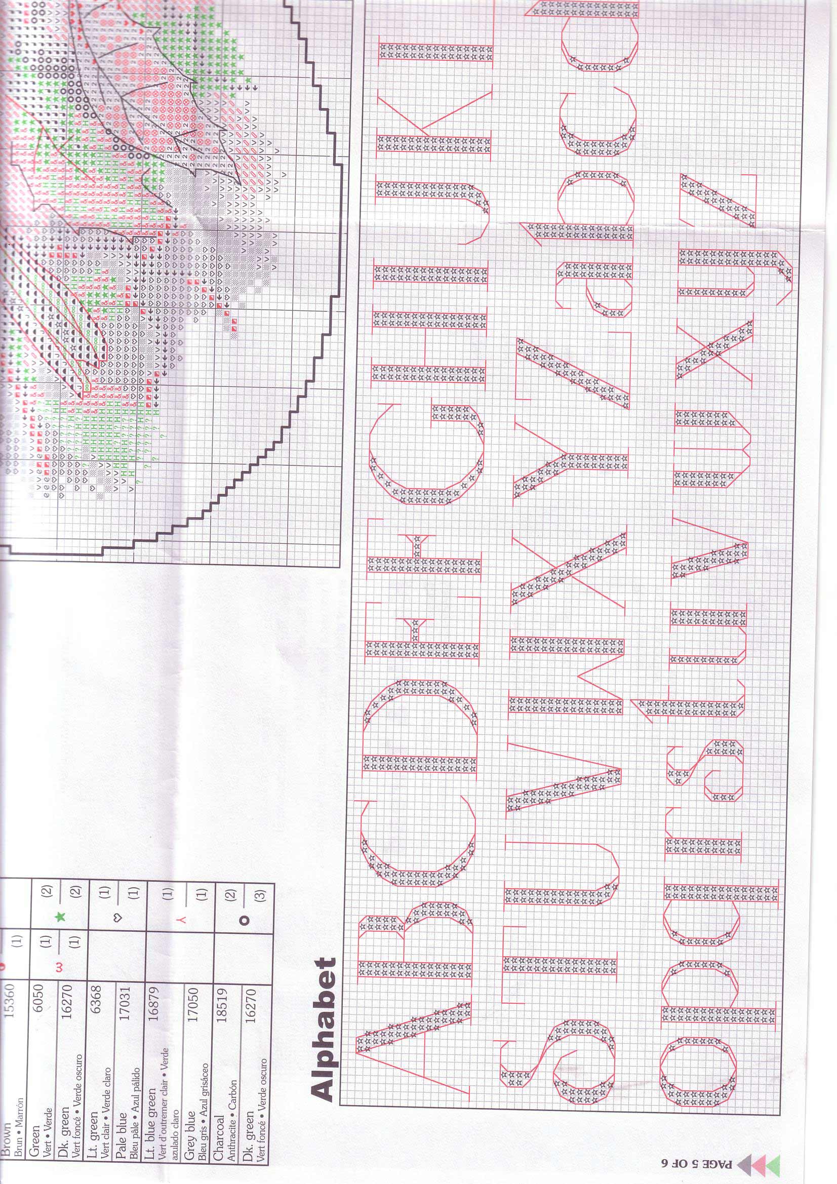 Schema punto croce Uccelli Neve 9