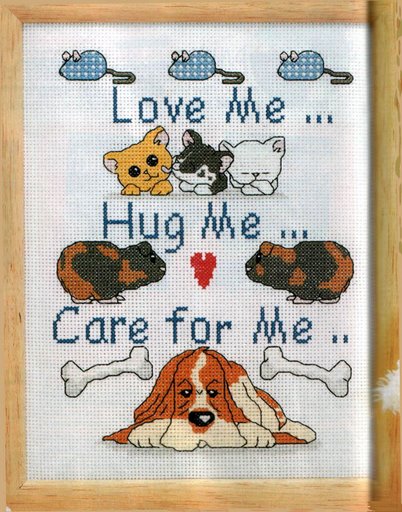 Schema punto croce Love Dog 1