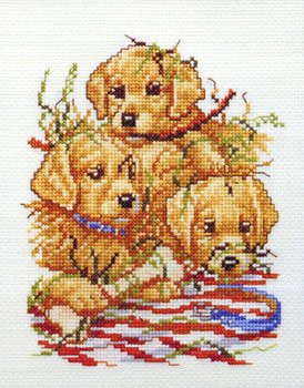 Schema punto croce Cagnolini 1