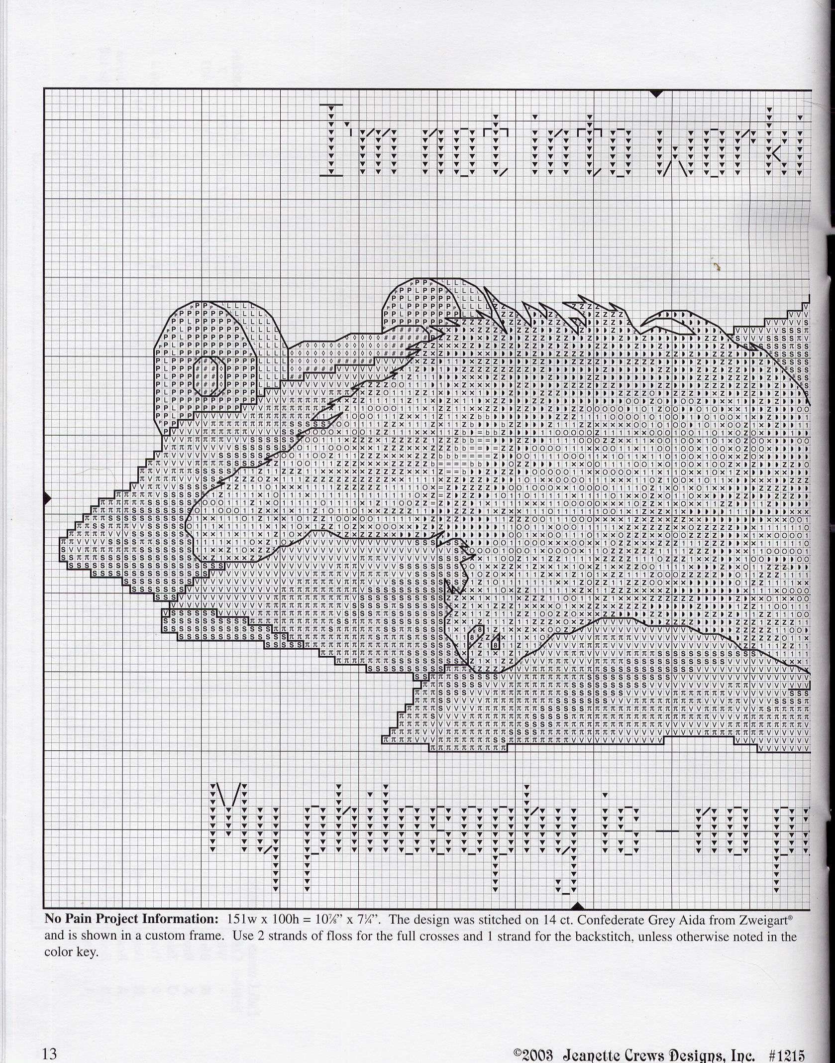 Schema punto croce Cane Dorme 1