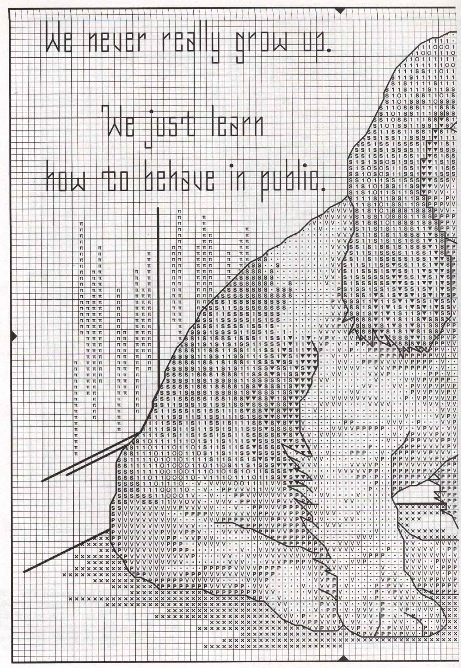 Schema punto croce Cane Grande 1