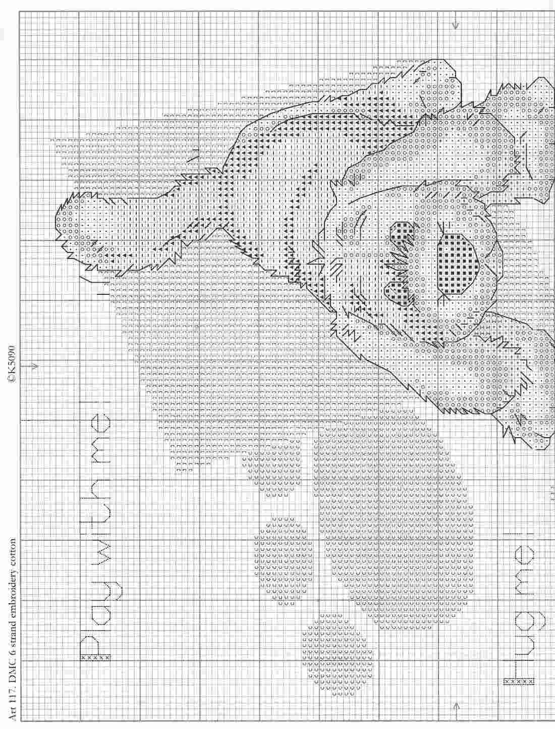 Schema punto croce Cani 1b