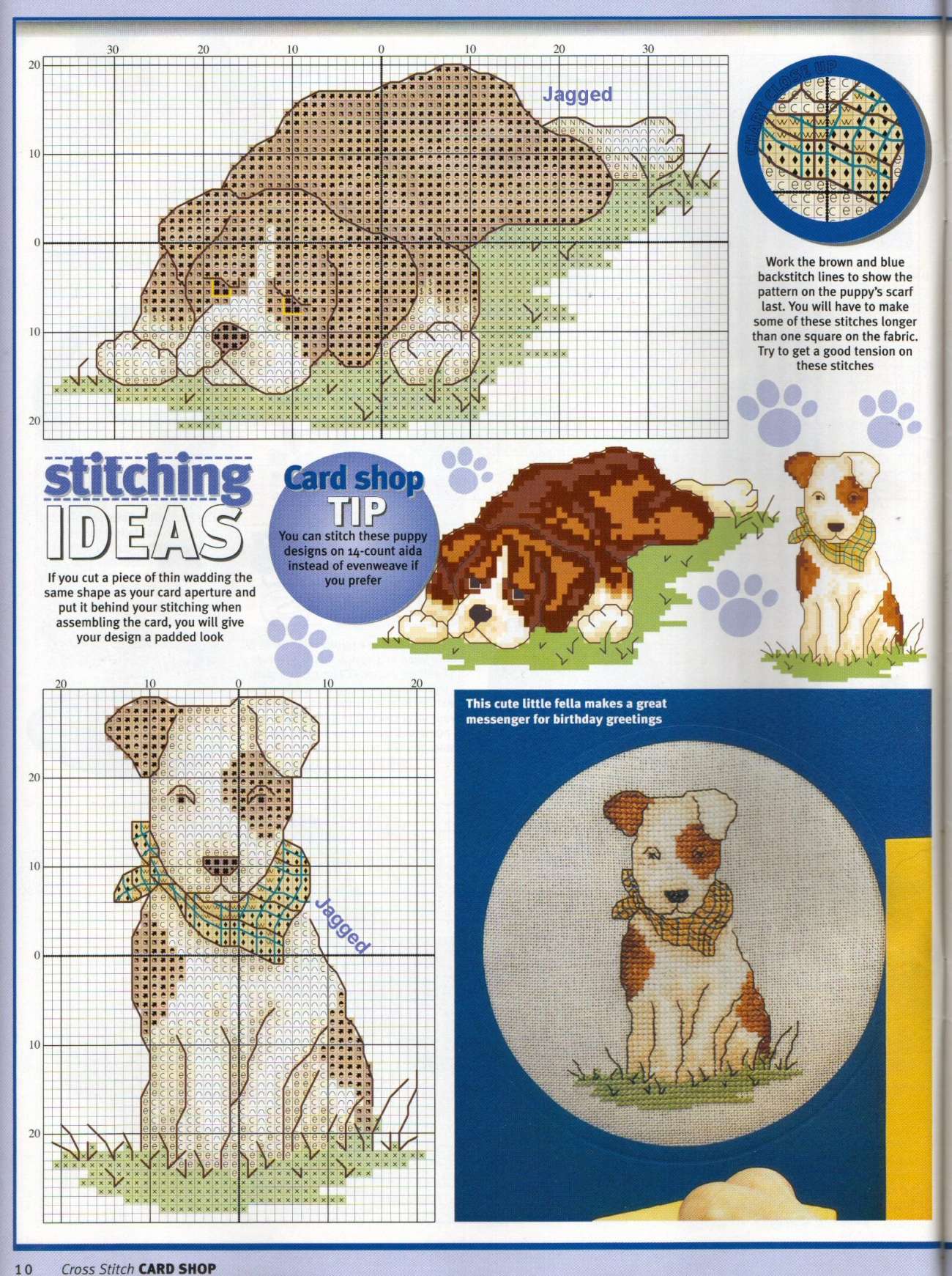 Schema punto croce Cuccioli Cani 4