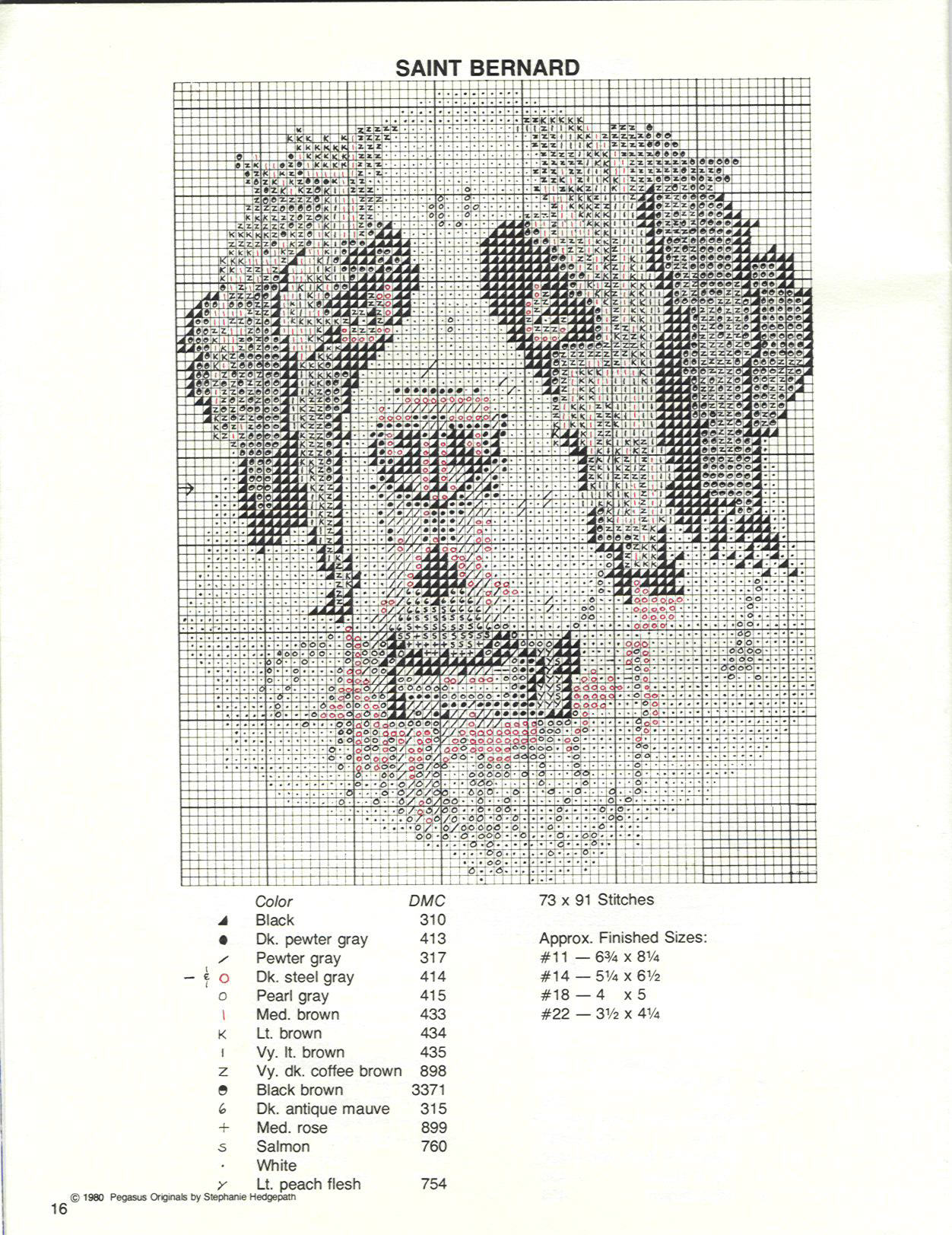 Schema punto croce San Bernardo