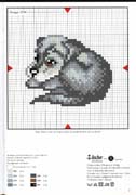 Schema punto croce Cane Triste