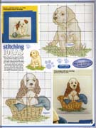 Schema punto croce Cuccioli Cani 1