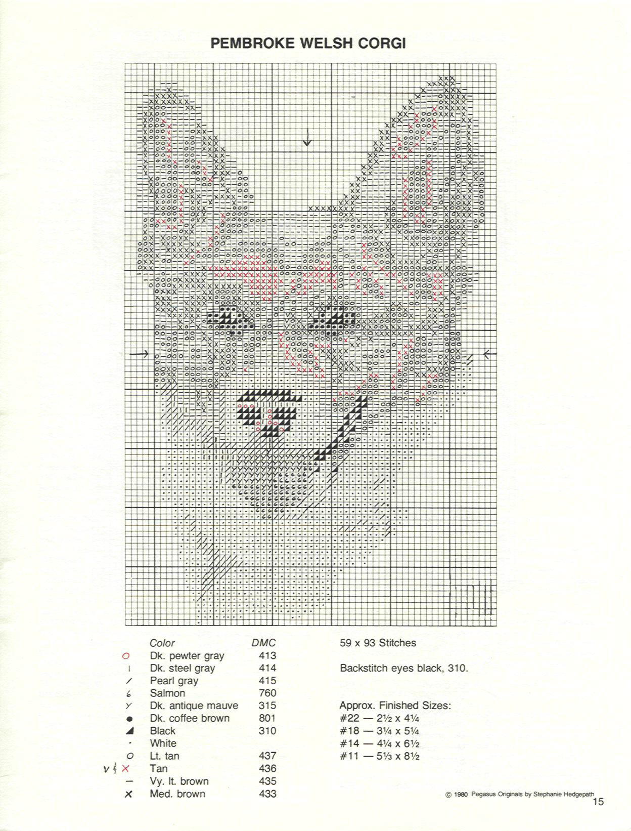 Schema punto croce Volpino