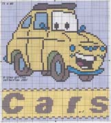 Schema punto croce Cars Gialla