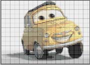 Schema punto croce Cars Megghy