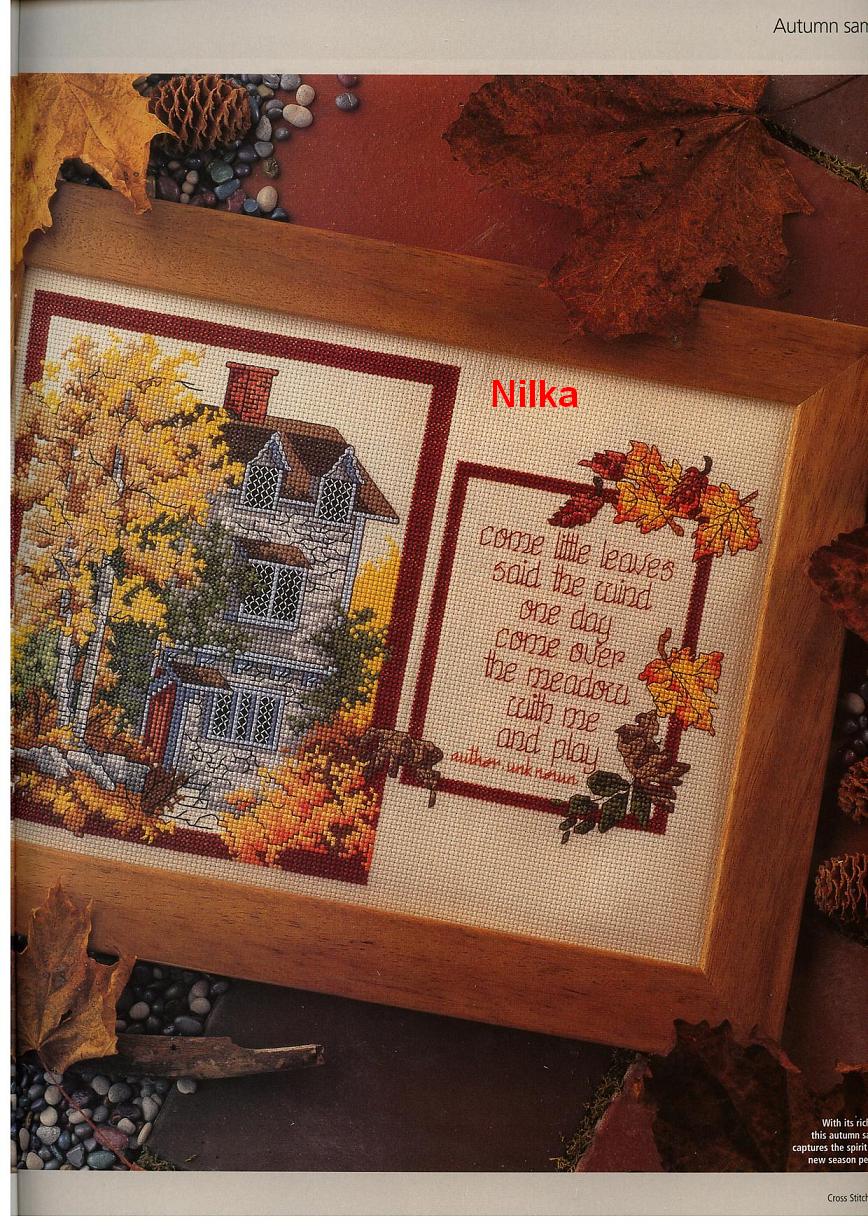 Schema punto croce Autumn House 01