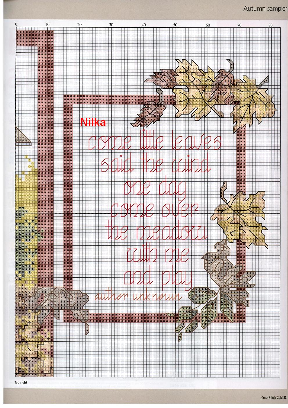 Schema punto croce Autumn House 03