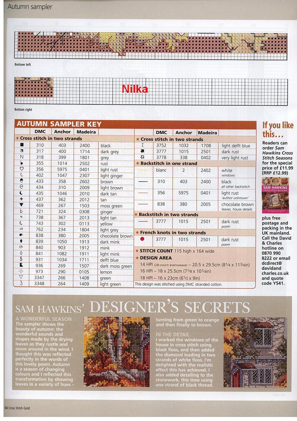 Schema punto croce Autumn House 04