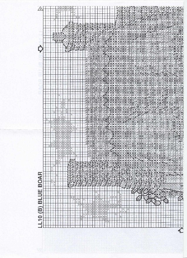 Schema punto croce Blue Boar 02