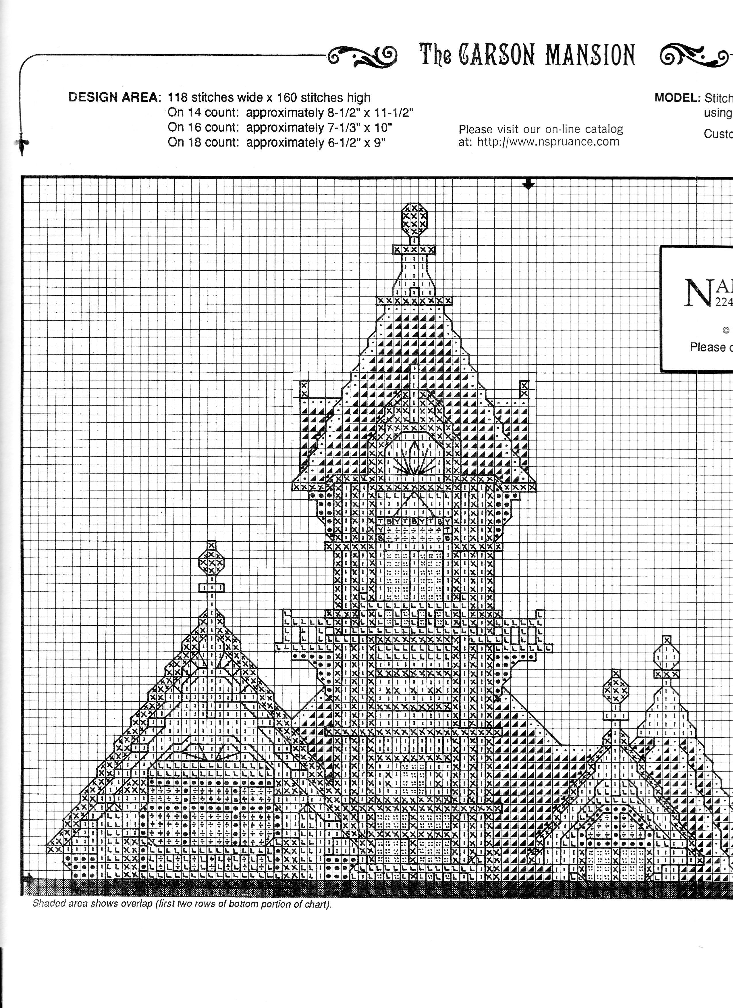 Schema punto croce Carson Mansion 02