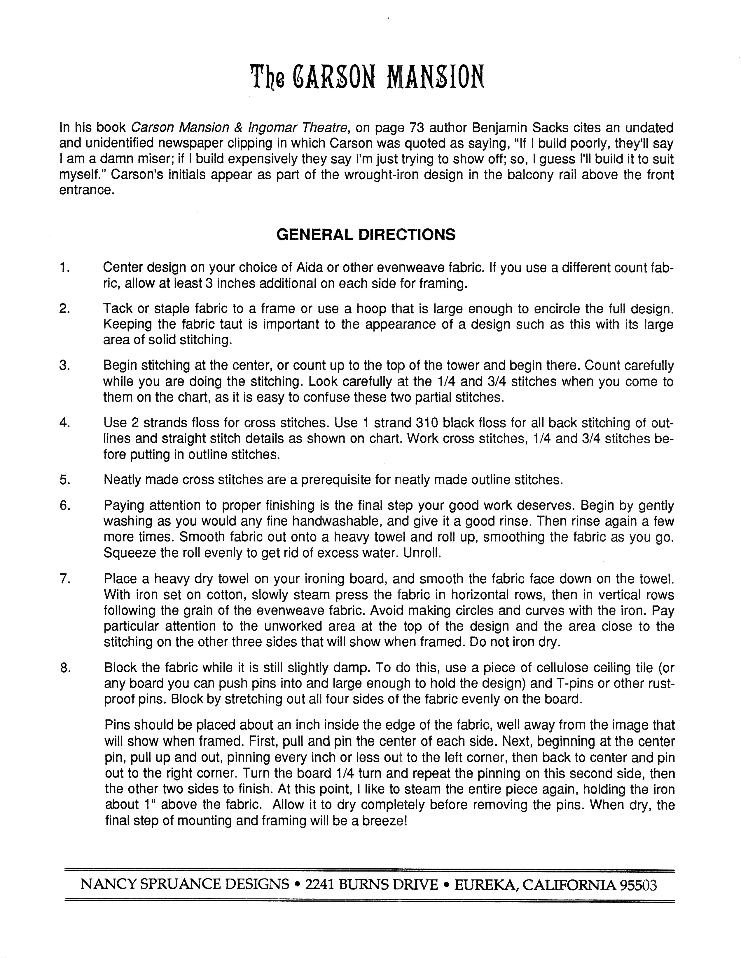 Schema punto croce Carson Mansion 06