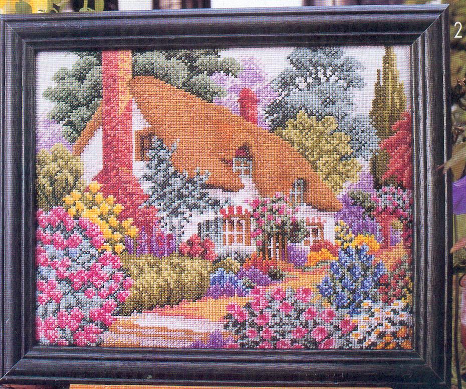 Schema punto croce Casa Campo Florida 01