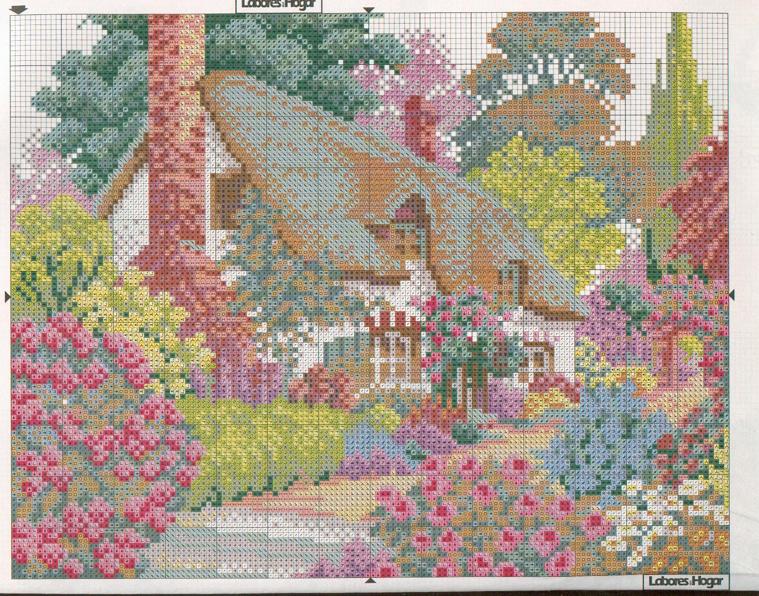 Schema punto croce Casa Campo Florida 02