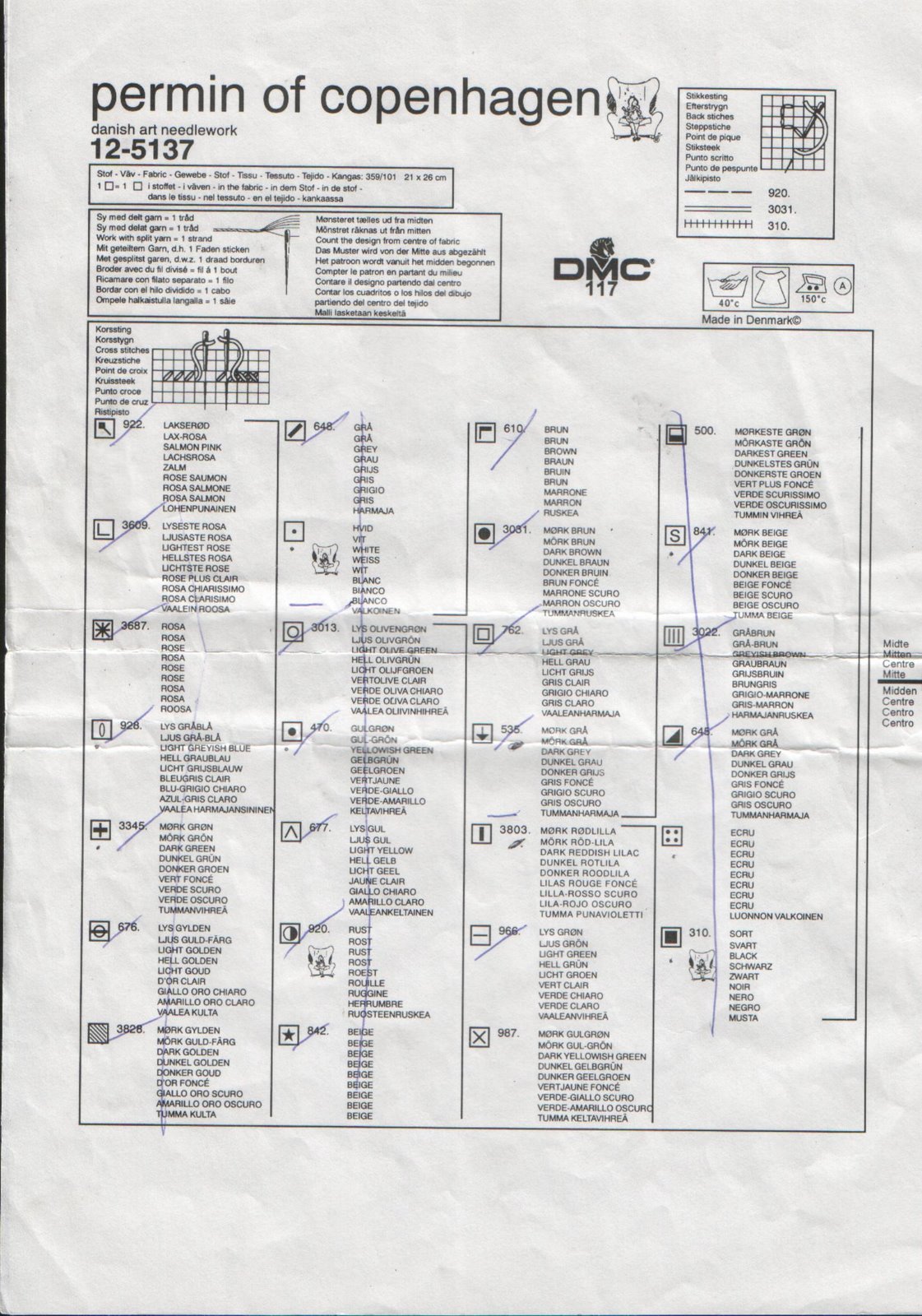 Schema punto croce Casa Con Campo 03