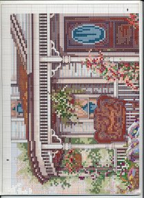 Schema punto croce Casa Con Giardino 12