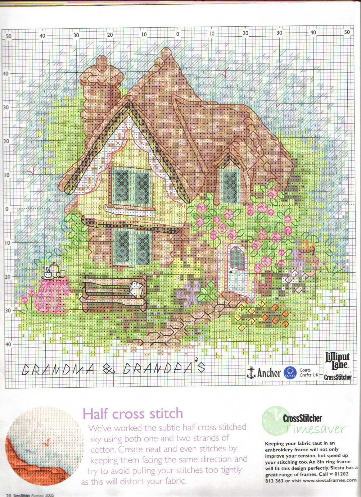 Schema punto croce Casa Dei Nonni 02