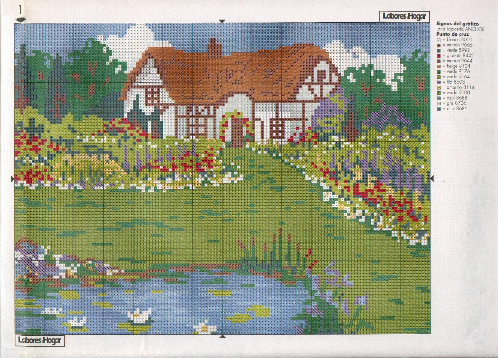 Schema punto croce Casa Del Lago 02