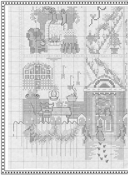 Schema punto croce Casa Delle Bambole 04
