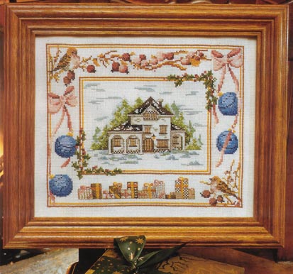 Schema punto croce Casa Invierno 01