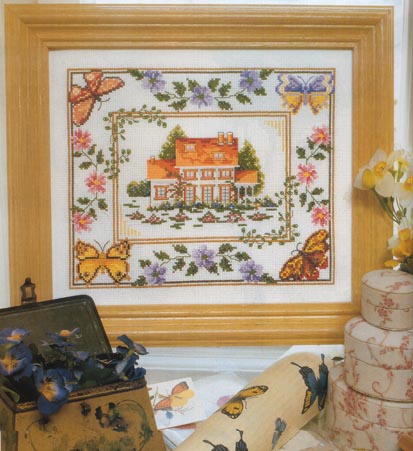 Schema punto croce Casa Primavera 01