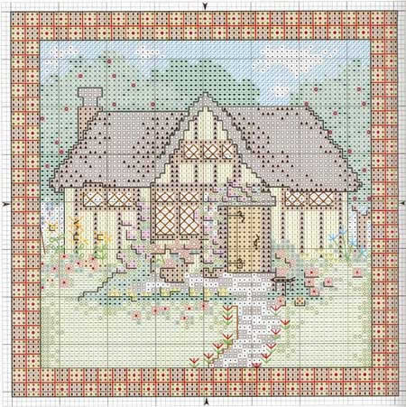 Schema punto croce Casas 06