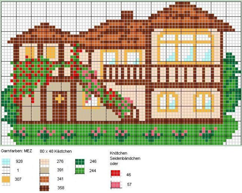 Schema punto croce Casas 12