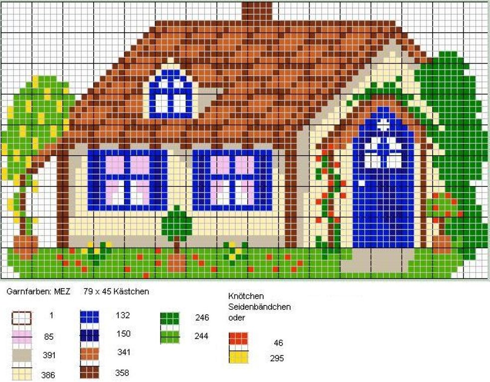 Schema punto croce Casas 13