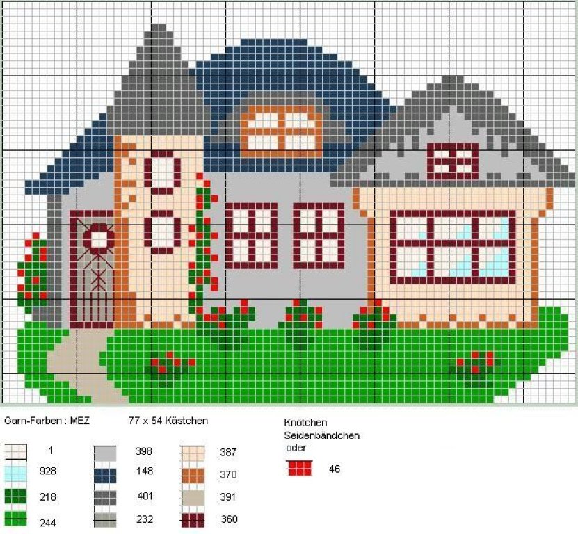 Schema punto croce Casas 14