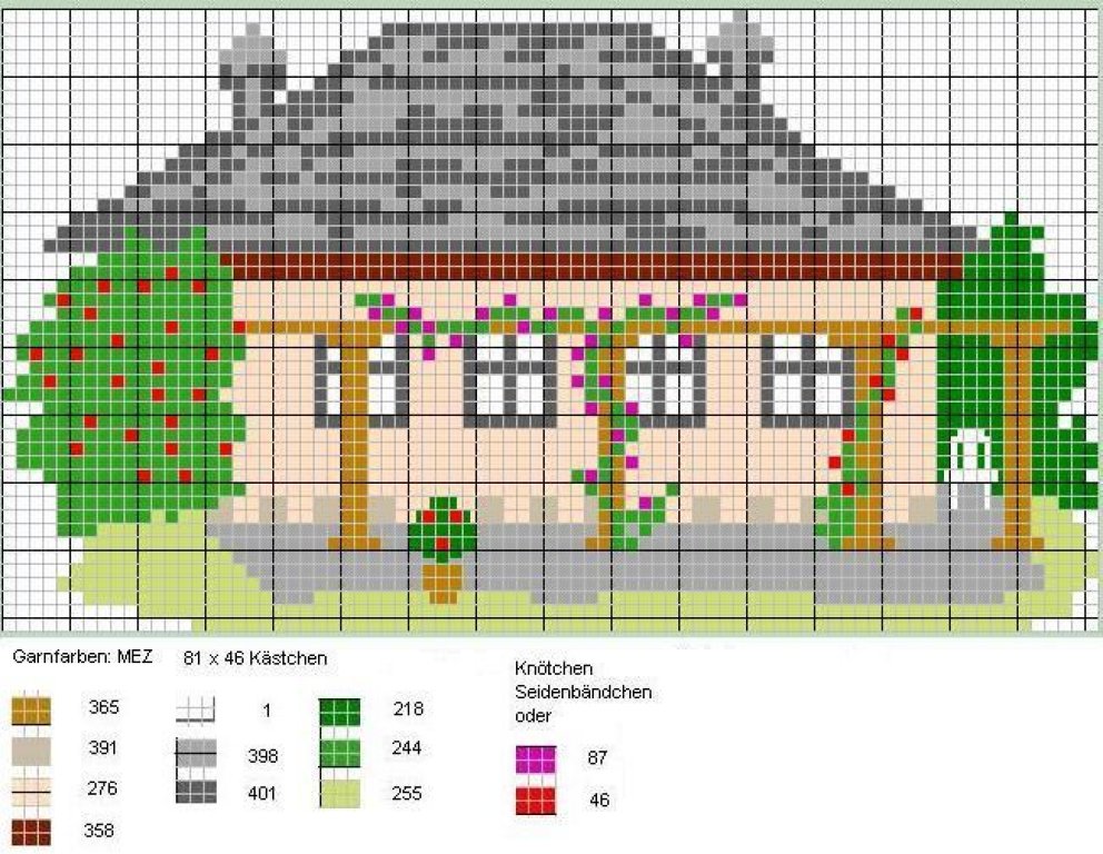 Schema punto croce Casas 16