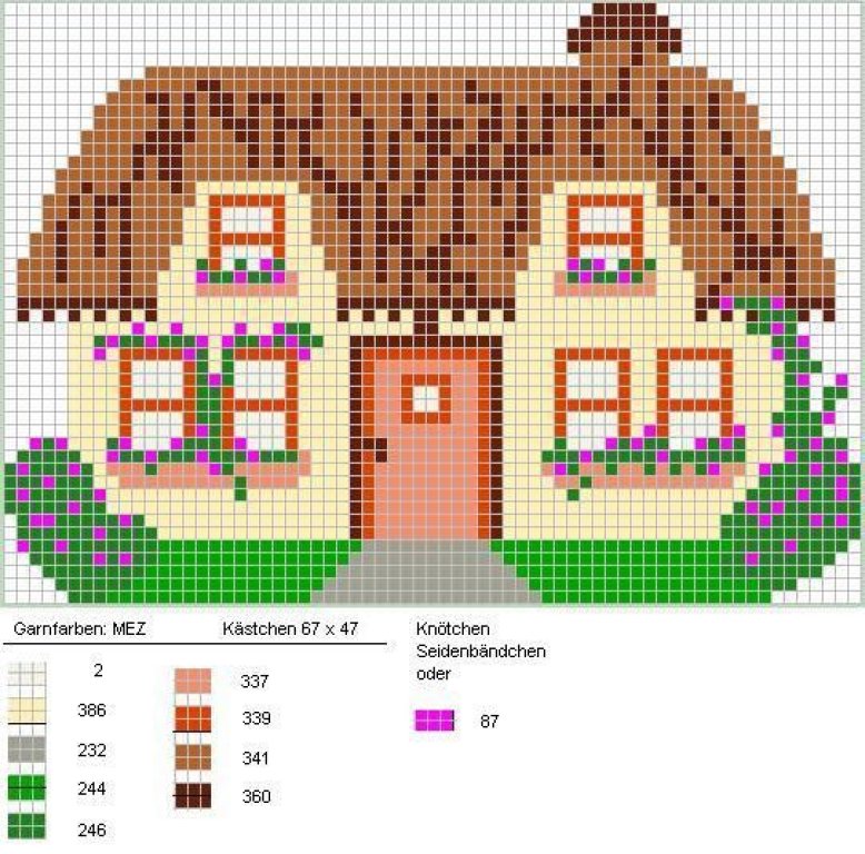 Schema punto croce Casas 17