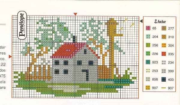 Schema punto croce Casas 22