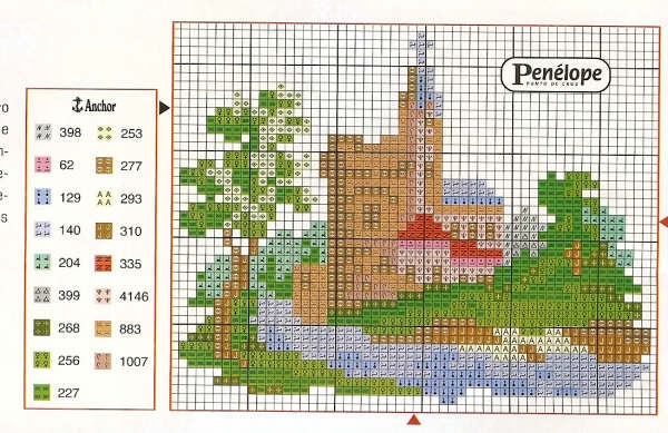 Schema punto croce Casas 23