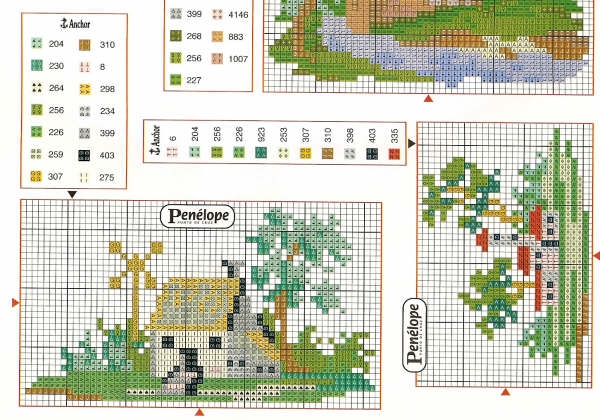 Schema punto croce Casas 24