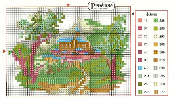 Schema punto croce Casas 25