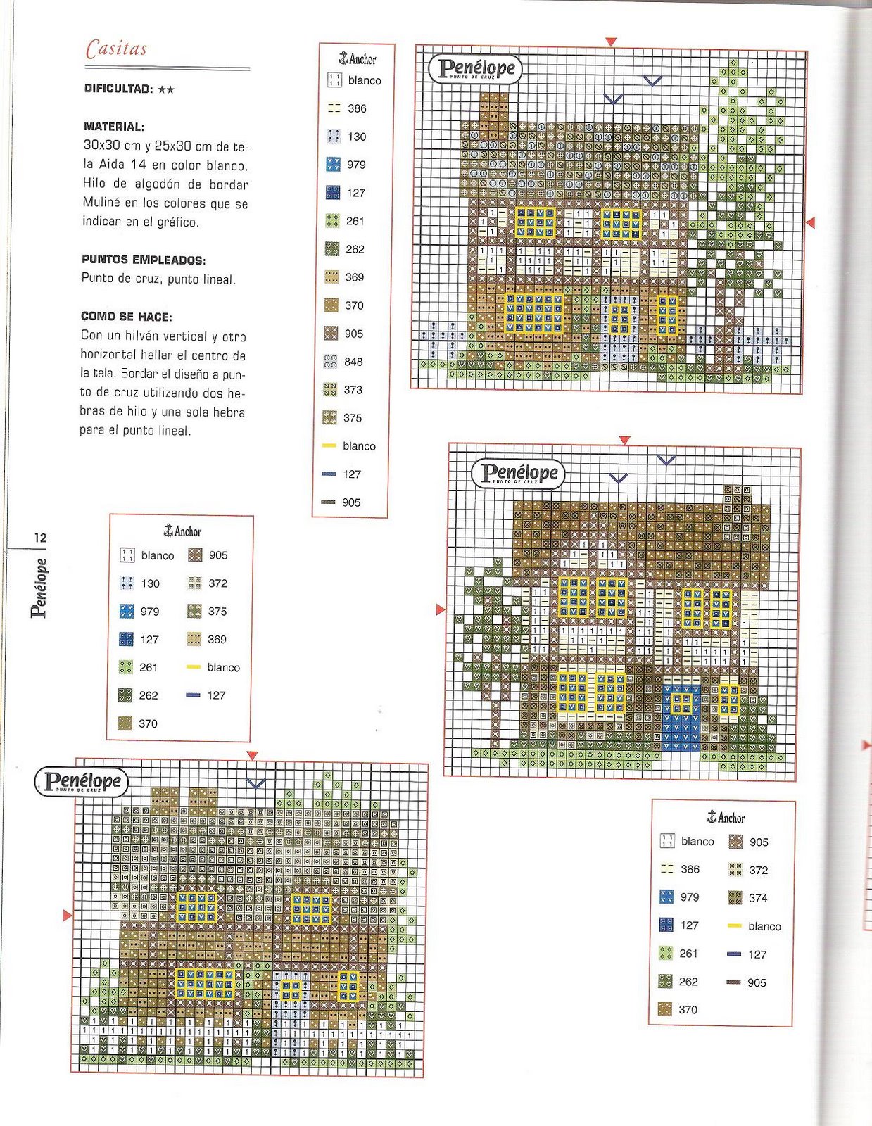 Schema punto croce Case In Miniatura 02