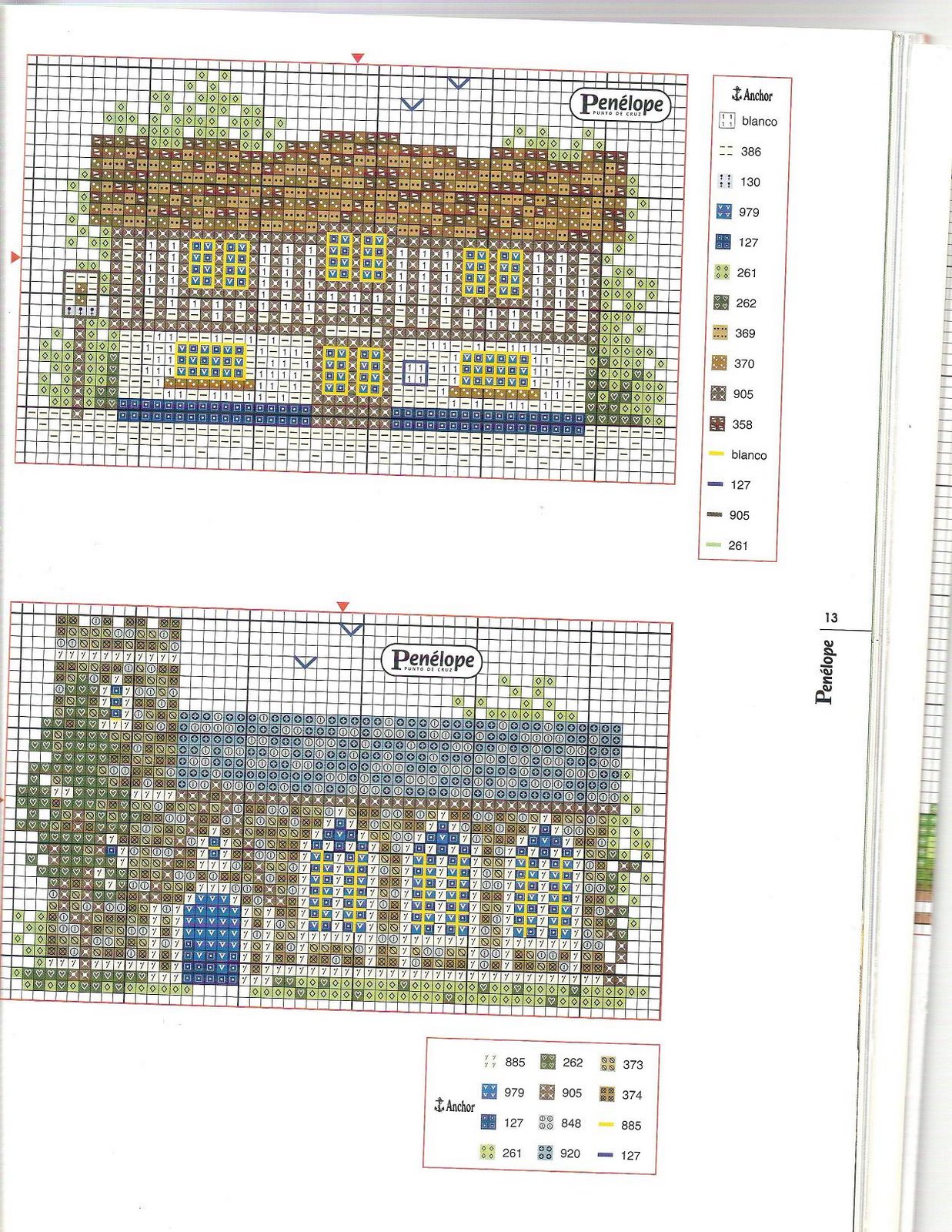 Schema punto croce Case In Miniatura 03