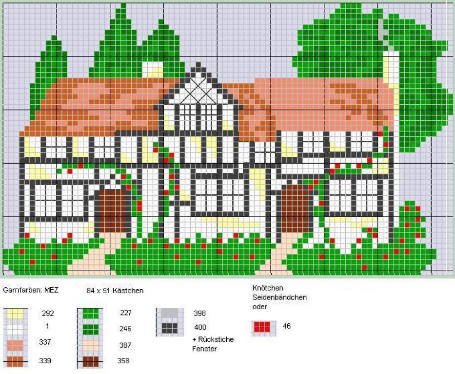 Schema punto croce Casetta 11
