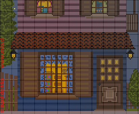 Schema punto croce Casinha Sobrado 01