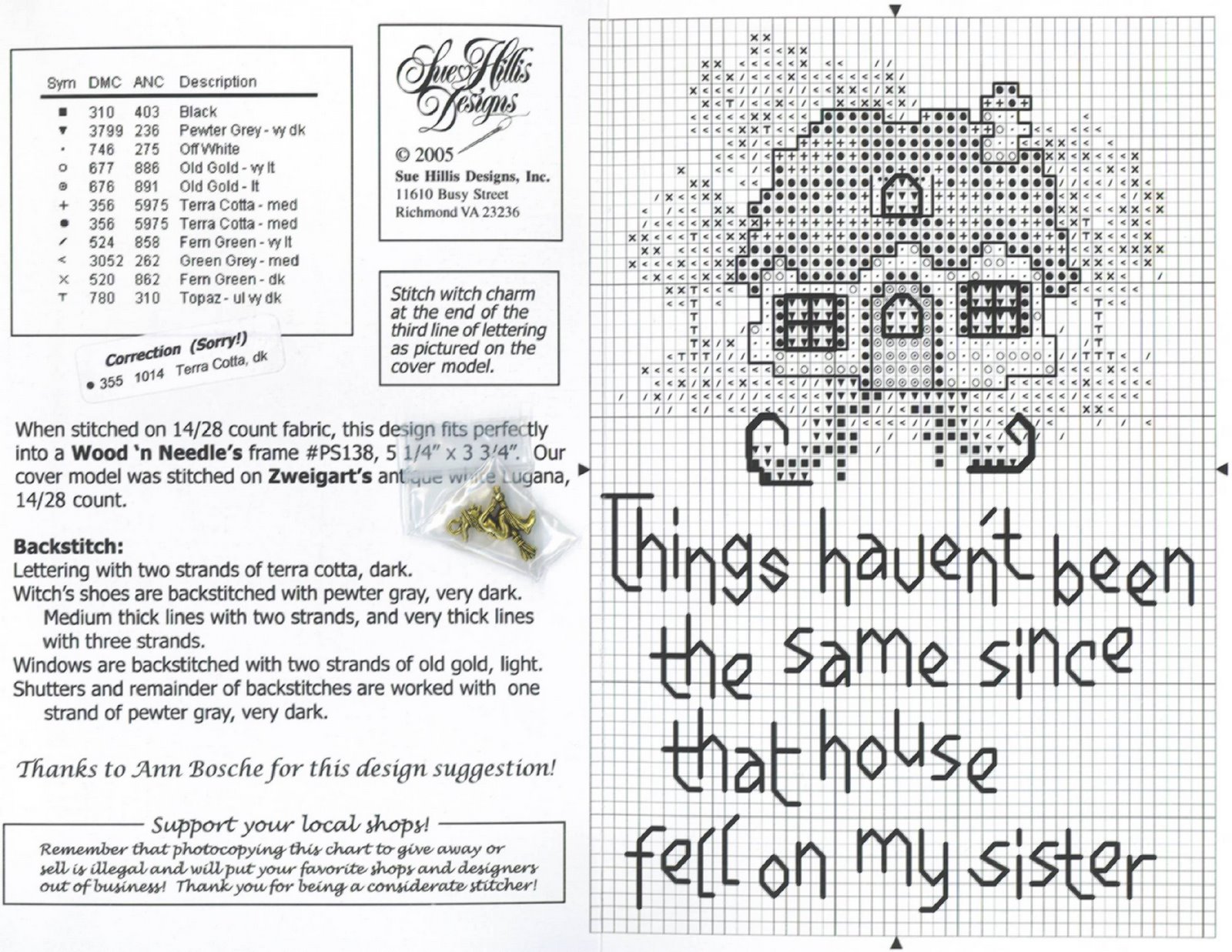 Schema punto croce Casinha Stitch 02