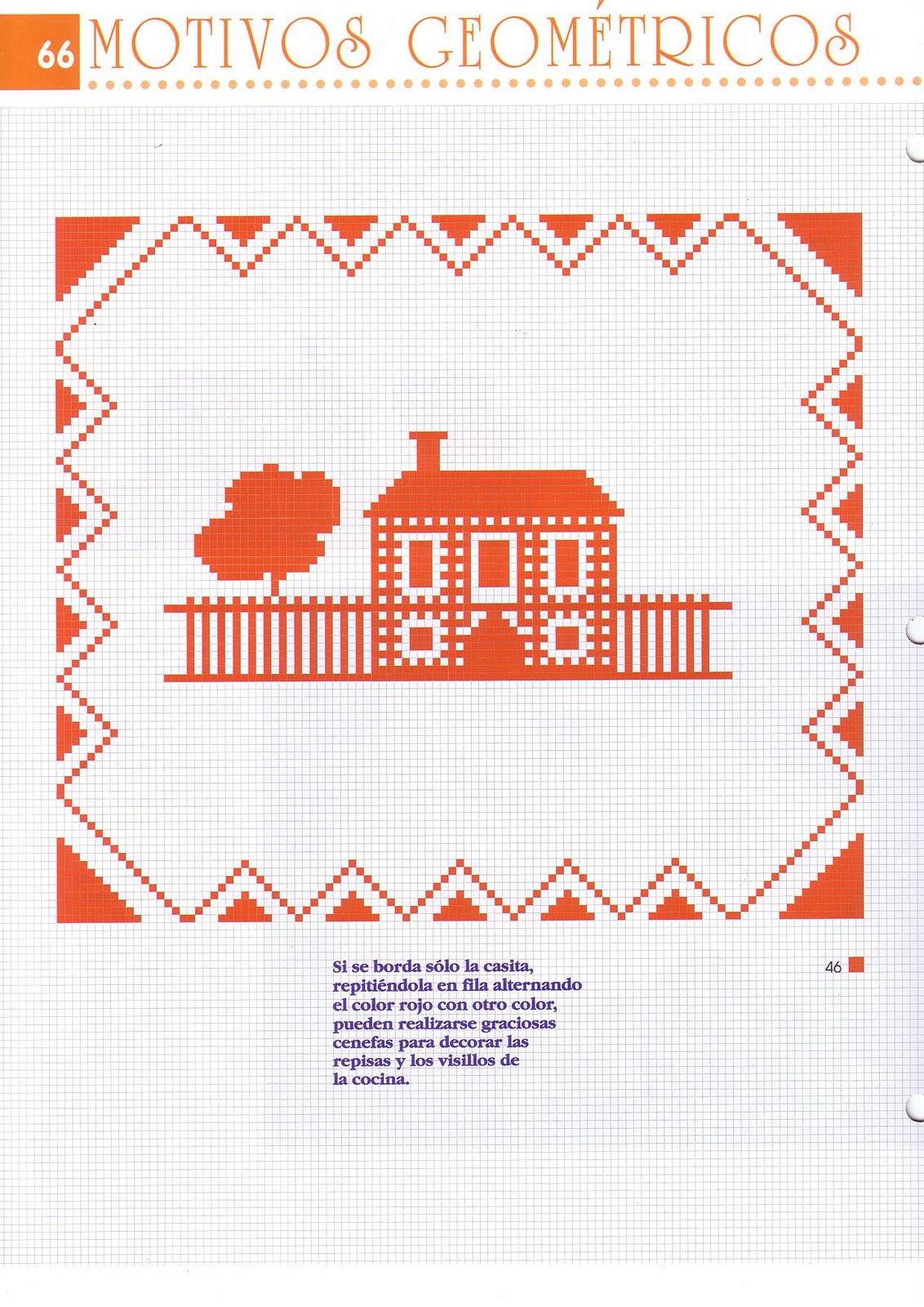 Schema punto croce Casita Roja