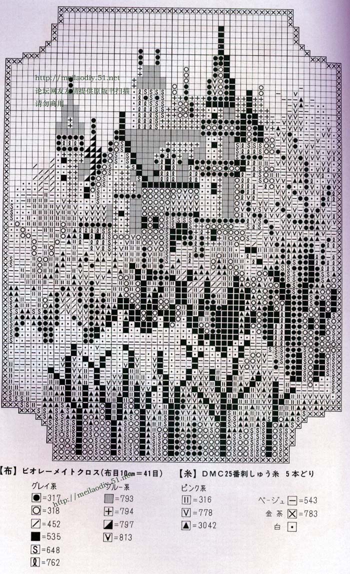 Schema punto croce Castello 18