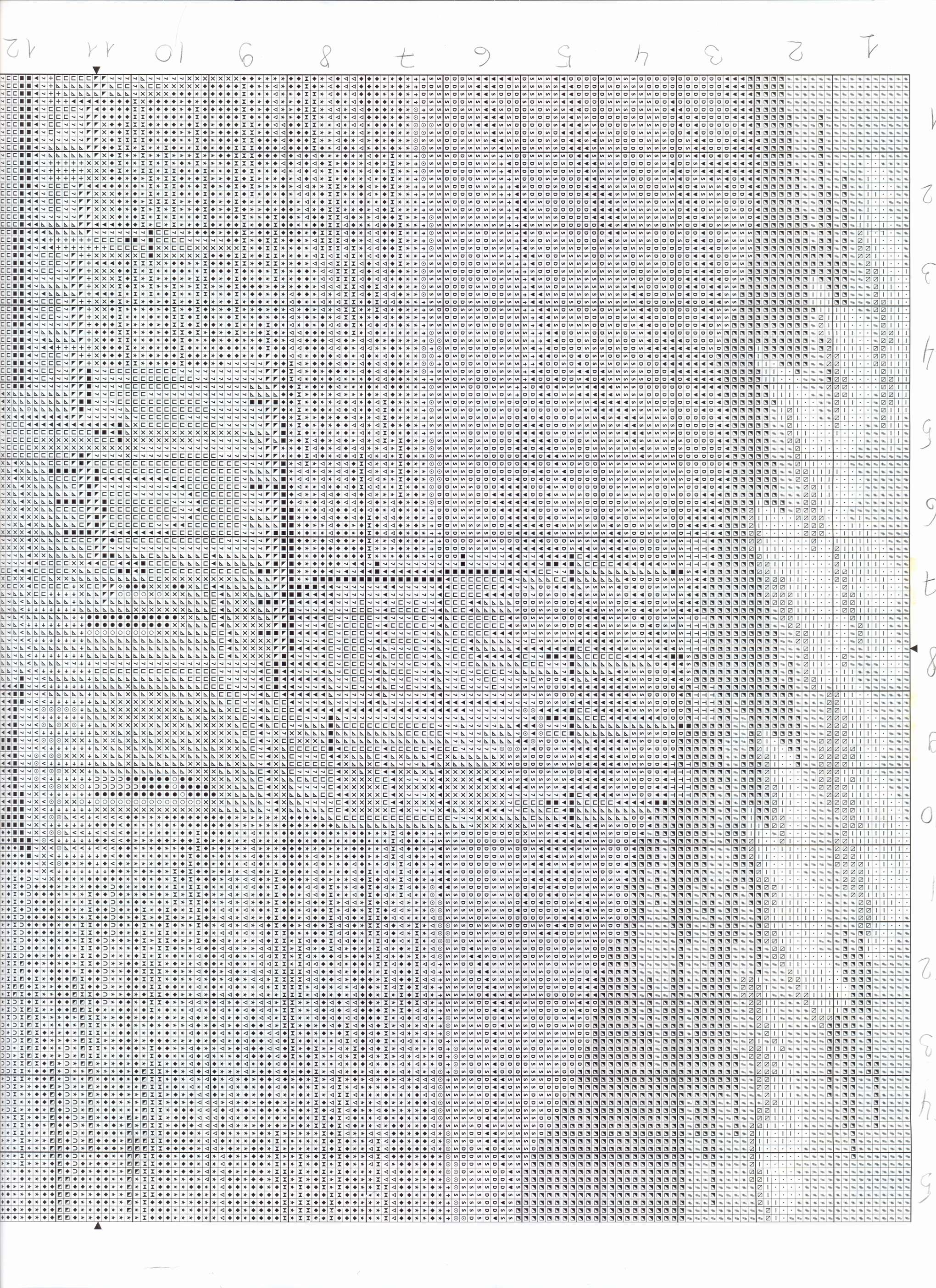 Schema punto croce Castello Sul Mare 02