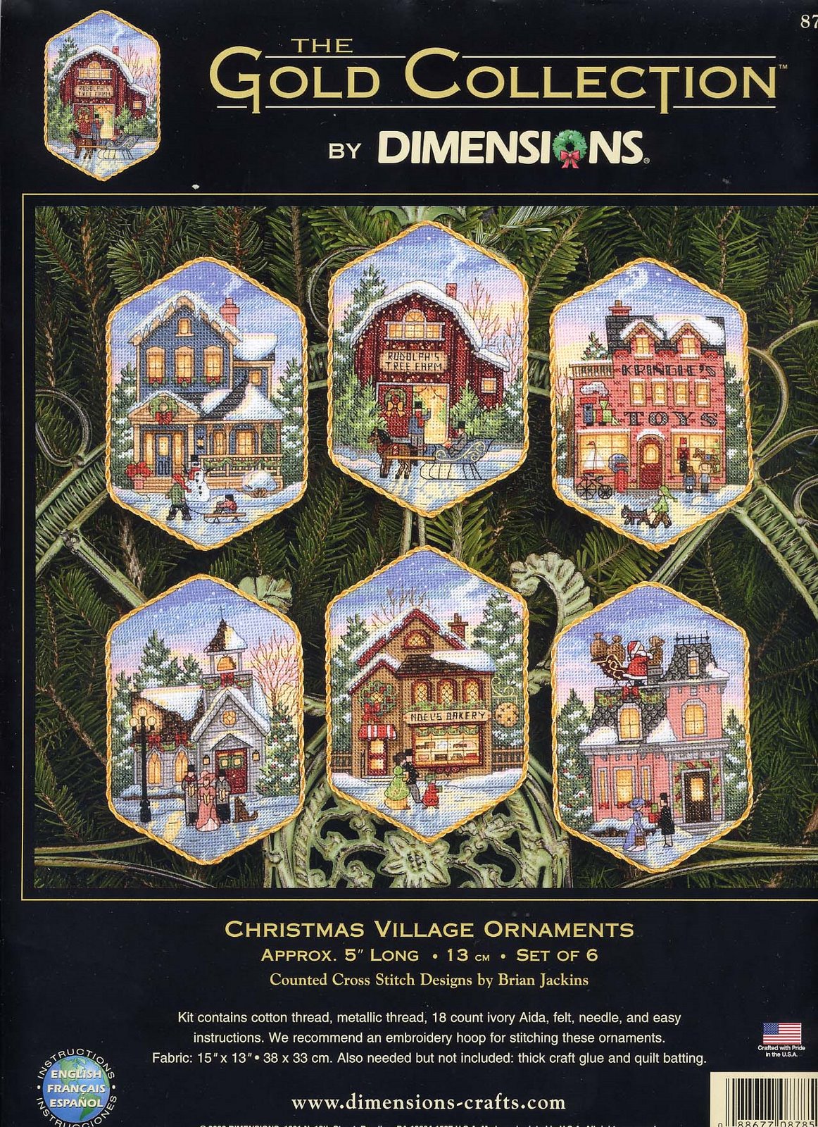 Schema punto croce Christmas Viallge 01