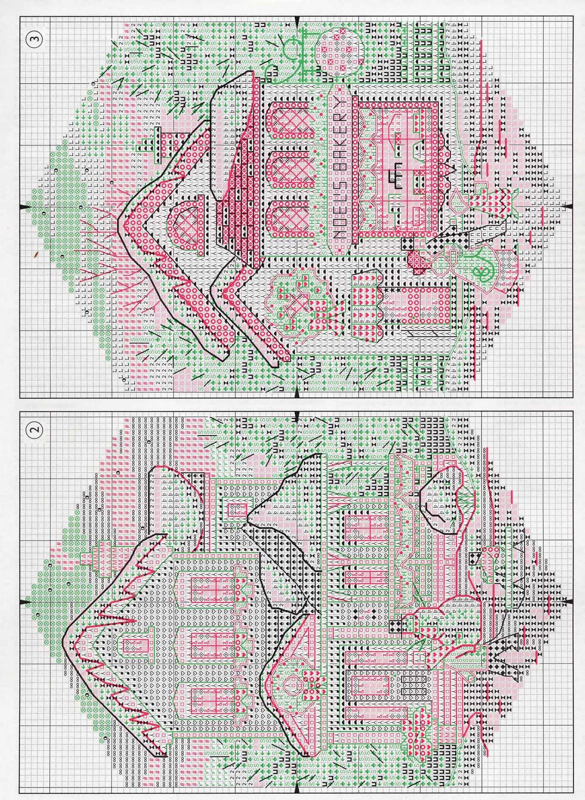 Schema punto croce Christmas Viallge 03