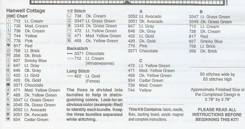 Schema punto croce Cottage 13